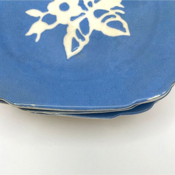 Blue Harker Cameoware - Dainty Flower Blue Virginia Bread and Butter Dessert Pla - Picture 13 of 16